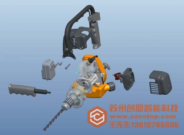 手持式電鉆結(jié)構(gòu)設(shè)計(jì)圖紙-CREO3.0（帶模型樹(shù)版本）